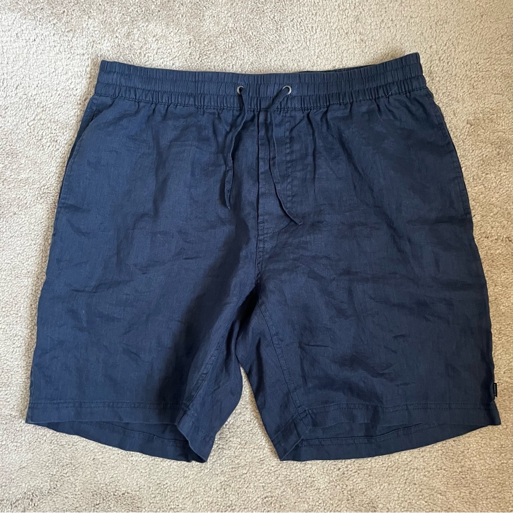 NWT Barney Cools Poolside 17" Shorts In Slate Urban Outfitters 100% Linen sz 36